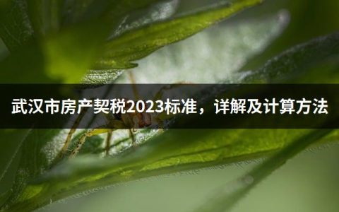 武汉市房产契税2023标准，详解及计算方法
